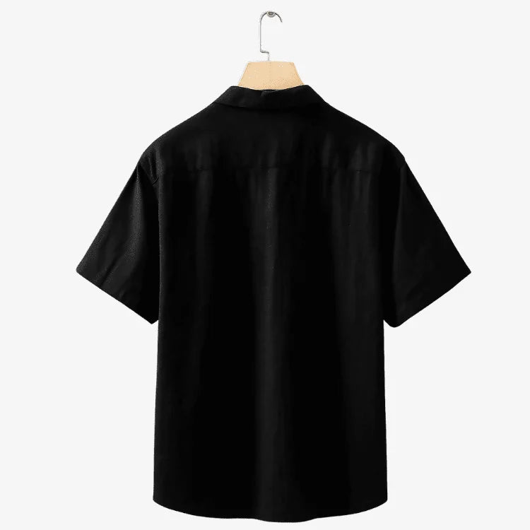 Camiseta de Linho Masculino Preta Soffisticata