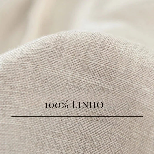 Textura do tecido 100% linho natural — fibra premium das peças de linho masculino Soffisticata