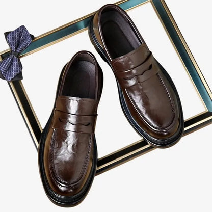 Sapato Loafer Masculino de Couro Marrom | Soffisticata Penny Vintage