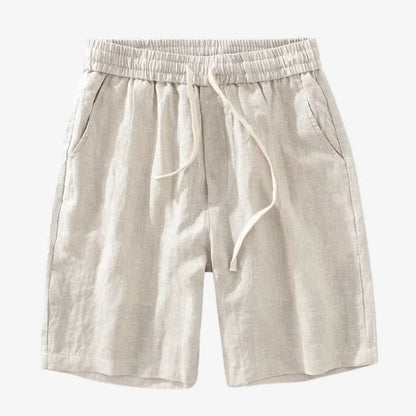 Bermuda Masculina de Linho Bege Soffisticata de frente