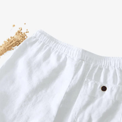 Bermuda de Linho Masculina Branca Soffisticata