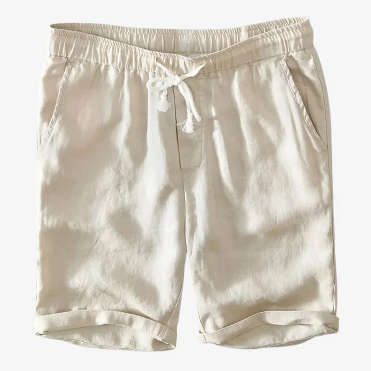 Bermuda de Linho Masculina Cáqui
