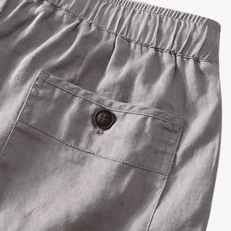Bermuda de Linho Masculina Cinza Soffisticata