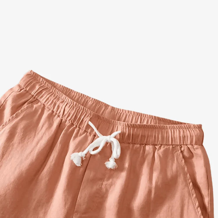 Bermuda de Linho Masculina Laranja Soffisticata