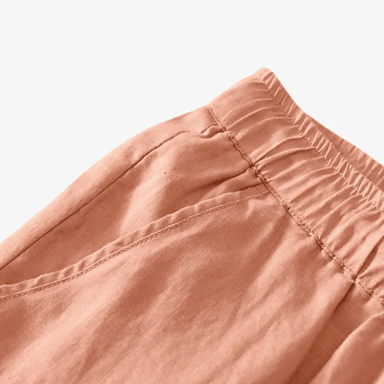Bermuda de Linho Masculina Laranja Soffisticata