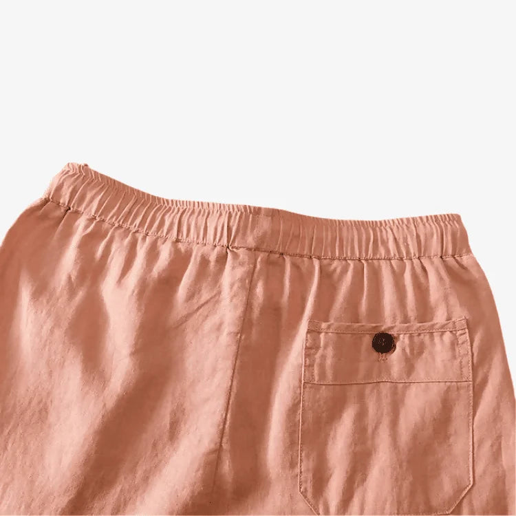 Bermuda de Linho Masculina Laranja Soffisticata