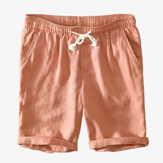 Bermuda de Linho Masculina Laranja Soffisticata