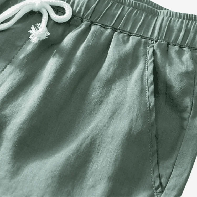 Bermuda de Linho Masculina Verde Soffisticata