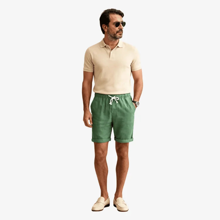 Bermuda de Linho Masculina Verde