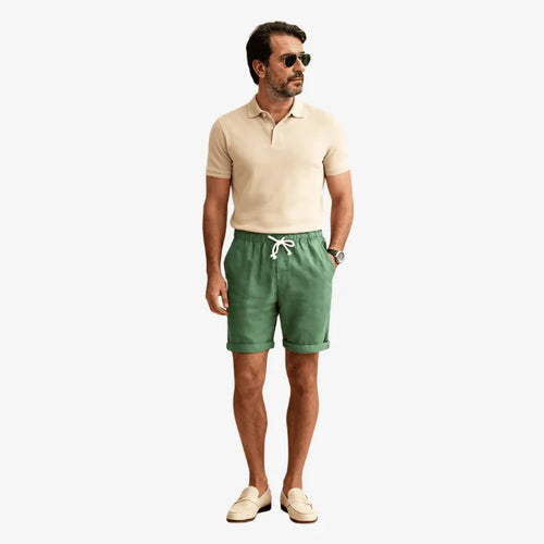 Bermuda de Linho Masculina Verde