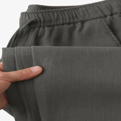 Calça de linho Masculina Cinza 3