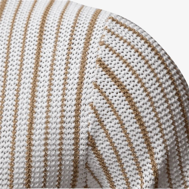 Camisa Polo Masculina Listrada em Malha Cáqui Soffisticata