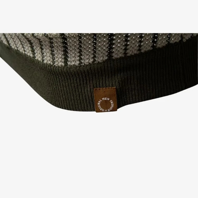 Camisa Polo Masculina Listrada em Malha Cinza Soffisticata