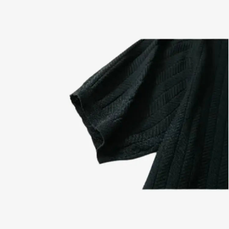 Camiseta Polo Masculina Preta de Malha
