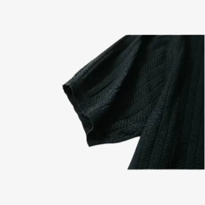 Camiseta Polo Masculina Preta de Malha