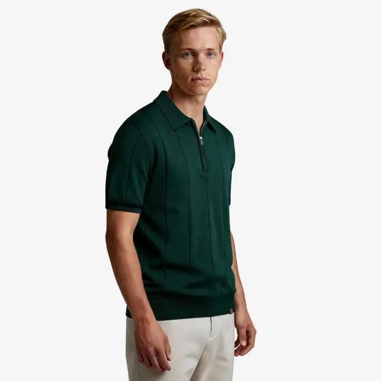 Camiseta Polo Masculina de Malha Verde