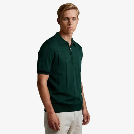 Camiseta Polo Masculina de Malha Verde