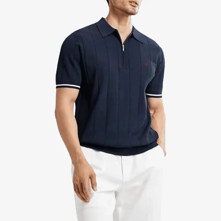 Camiseta Polo Masculina Azul Marinho Soffisticata