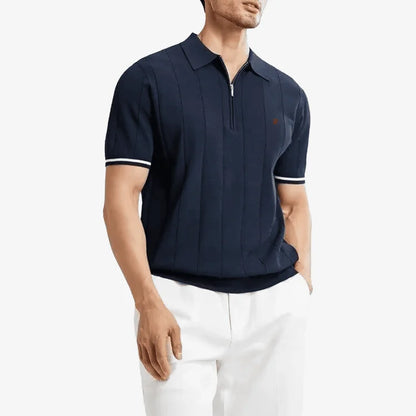 Camiseta Polo Masculina Azul Marinho Soffisticata