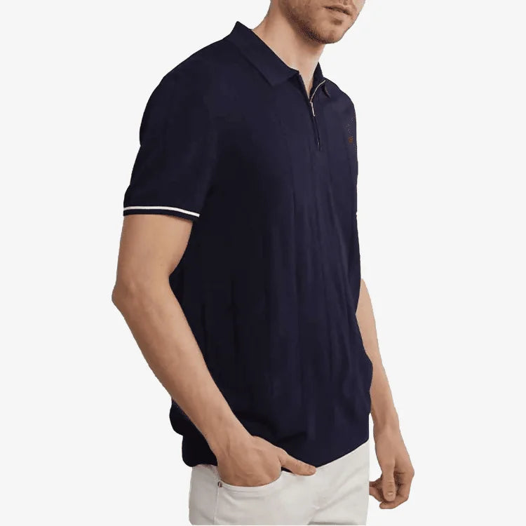 Camiseta Polo Masculina Azul Marinho Soffisticata