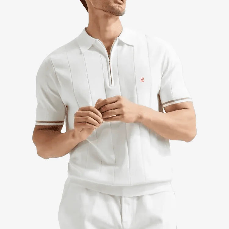 Camiseta Polo Masculina Branca Soffisticata