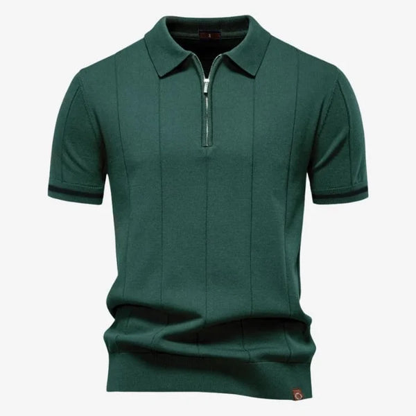 Camiseta Polo Masculina de Malha Verde