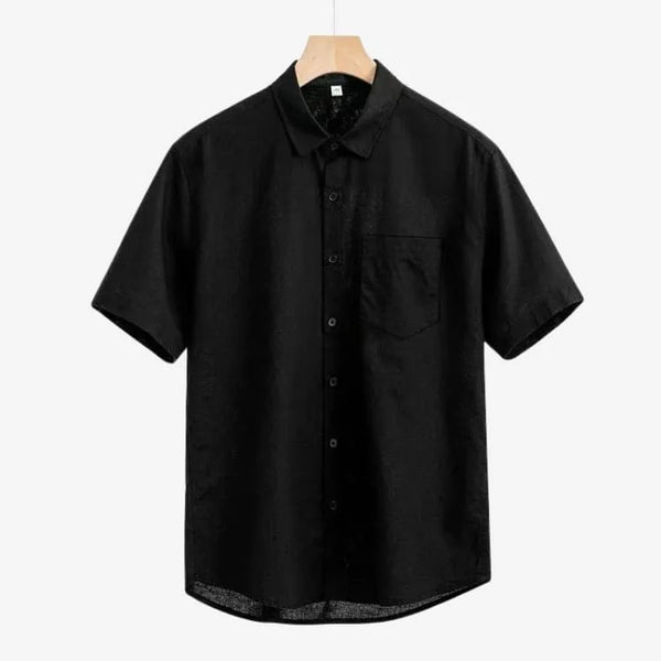 Camiseta de Linho Masculino Preta Soffisticata