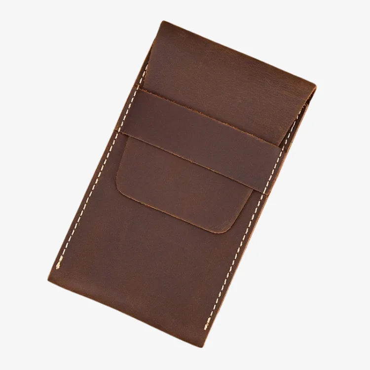 Estojo Porta Relógio de Couro Marrom 1 Slot Simples