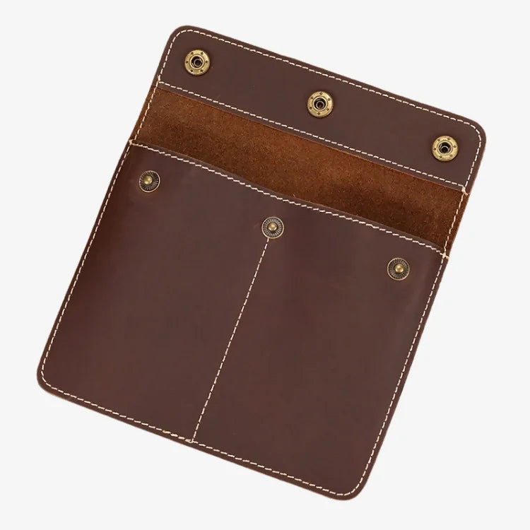 Estojo Porta Relógio de Couro Marrom Claro 2 Slots