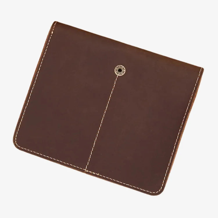 Estojo Porta Relógio de Couro Marrom Claro 2 Slots