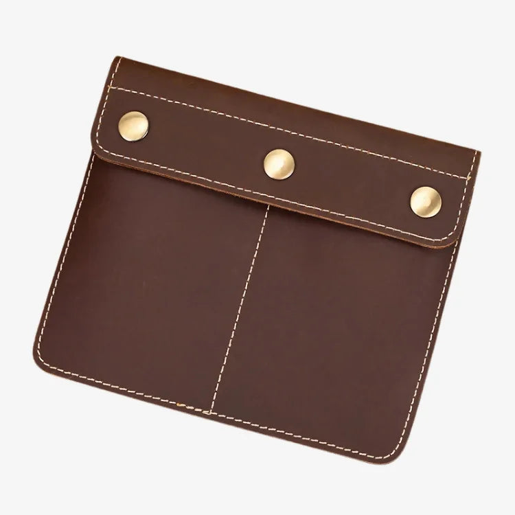 Estojo Porta Relógio de Couro Marrom Claro 2 Slots