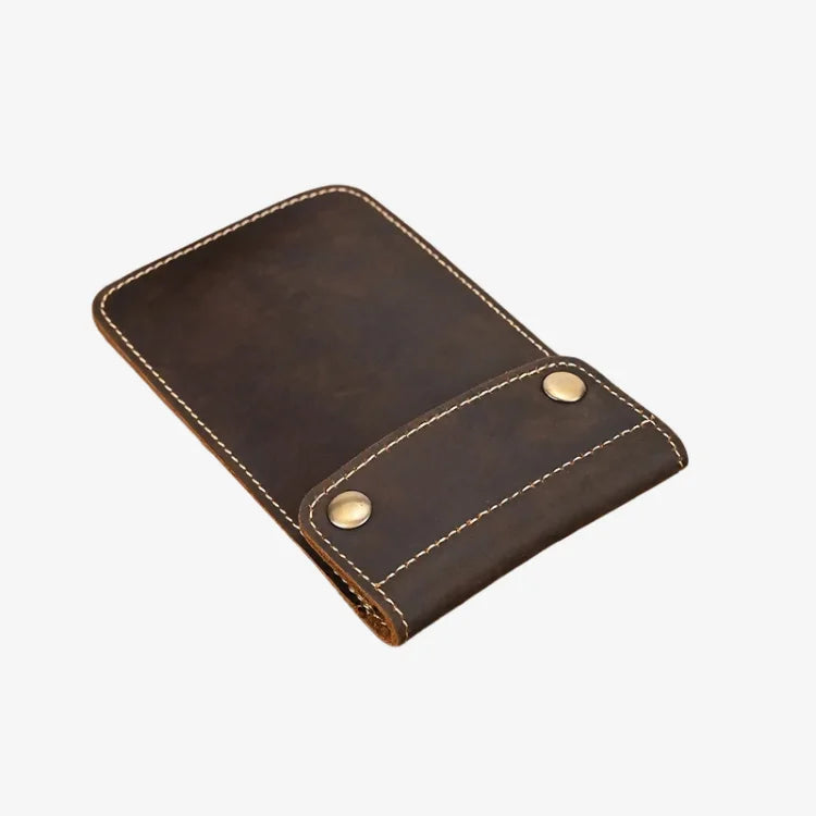 Estojo Porta Relógio de Couro Marrom Escuro 1 Slot