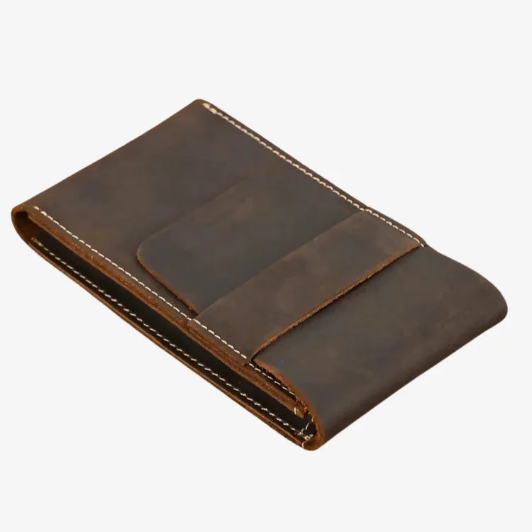 Estojo Porta Relógio de Couro Marrom Escuro 1 Slot Simples