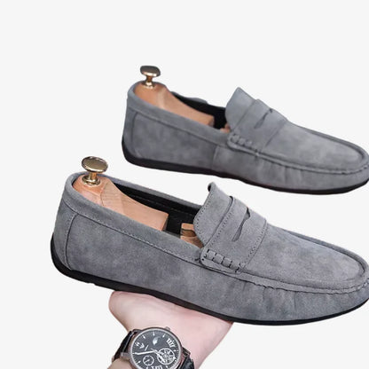 Mocassim Masculino de Camurça Cinza | Soffisticata Lucca