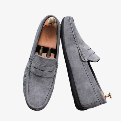 Mocassim Masculino de Camurça Cinza | Soffisticata Lucca