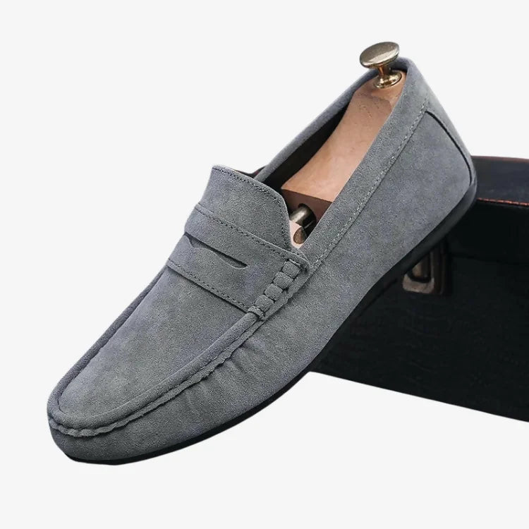 Mocassim Masculino de Camurça Cinza | Soffisticata Lucca