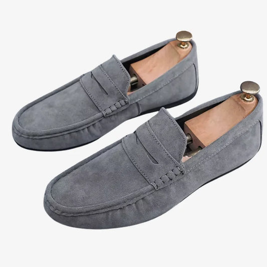 Mocassim Masculino de Camurça Cinza | Soffisticata Lucca