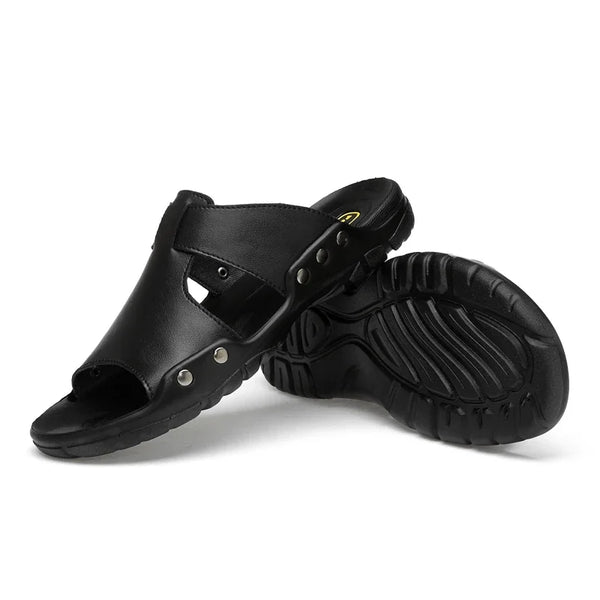 Sandália de Couro Soffisticata Morano Preto.