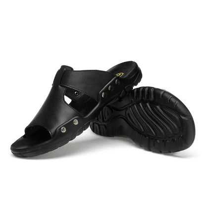Sandália de Couro Soffisticata Morano Preto.
