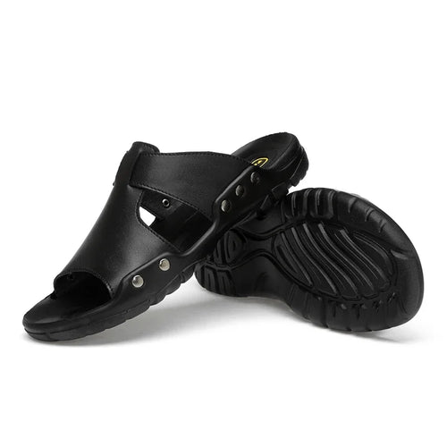 Sandália de Couro Soffisticata Morano Preto.