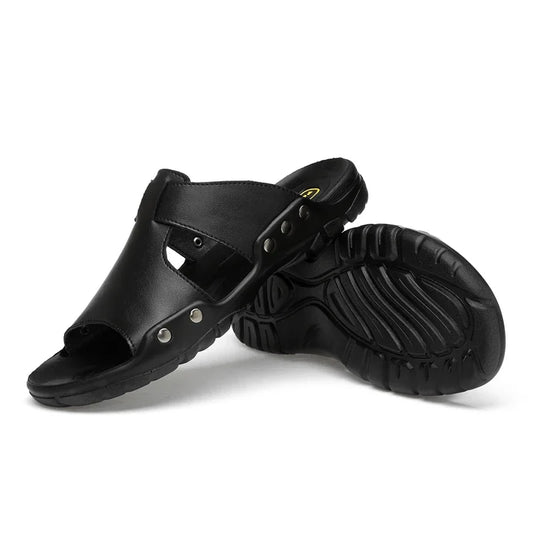 Sandália de Couro Soffisticata Morano Preto.