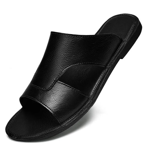 Sandália de Couro Soffisticata Taviani Preto.