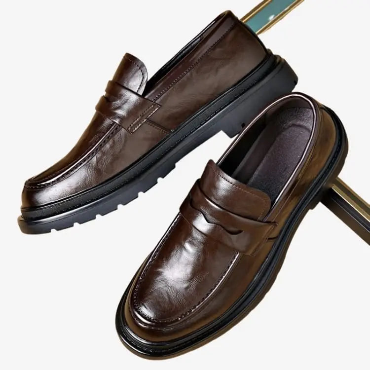 Sapato Loafer Masculino de Couro Marrom | Soffisticata Penny Vintage