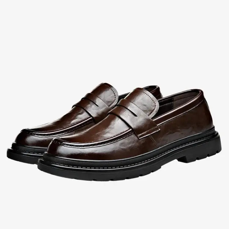 Sapato Loafer Masculino de Couro Marrom | Soffisticata Penny Vintage