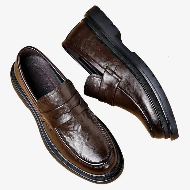 Sapato Loafer Masculino de Couro Marrom | Soffisticata Penny Vintage