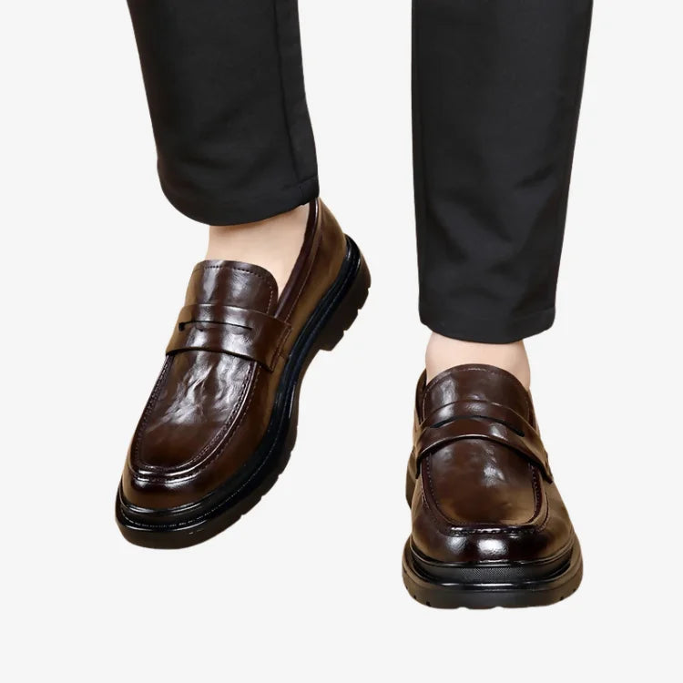 Sapato Loafer Masculino Marrom Soffisticata Penny Vintage