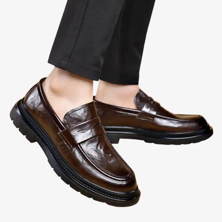 Sapato Loafer Masculino Marrom Soffisticata Penny Vintage