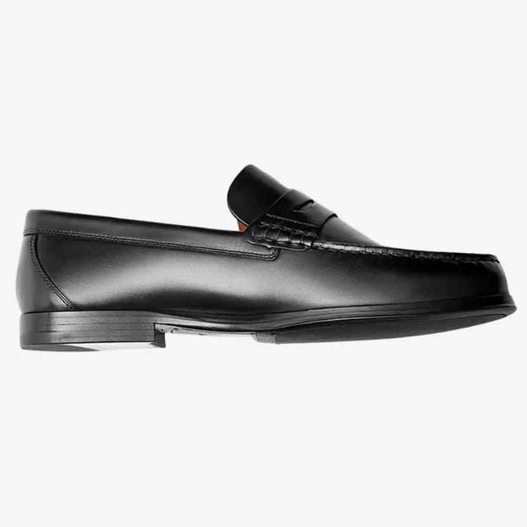 Sapato Loafer Masculino Preto Soffisticata Penny vista lateral