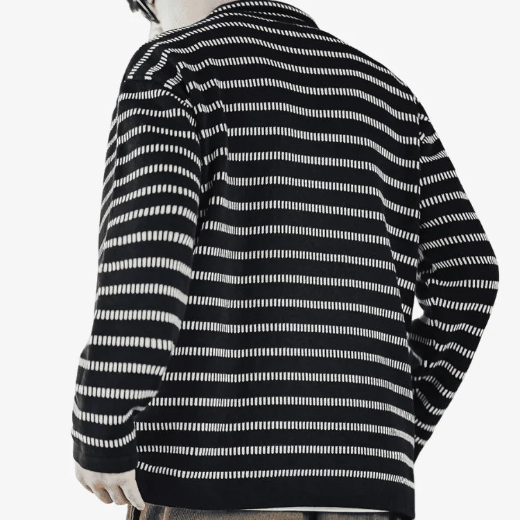 Suéter Masculino Preto Listrado Soffisticata