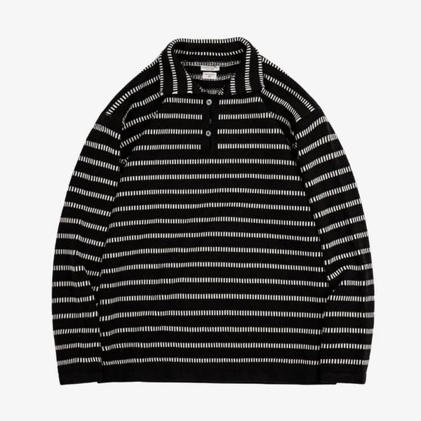 Suéter Masculino Preto Listrado Soffisticata